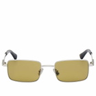 Bottega Veneta Eyewear Bottega Veneta BV1469S Sunglasses in Silver/Yellow 