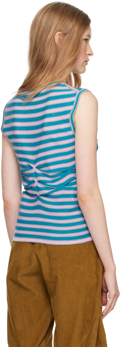 Kiko Kostadinov Blue & Pink Zabriskie Tank Top