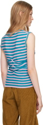 Kiko Kostadinov Blue & Pink Zabriskie Tank Top