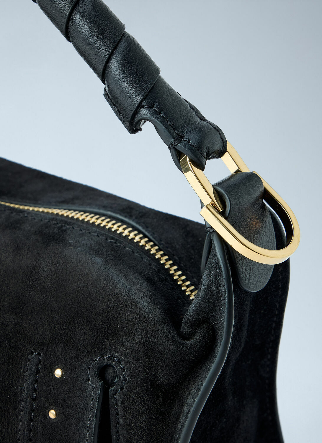 Chloé Marcie Medium Studded Suede Shoulder Bag