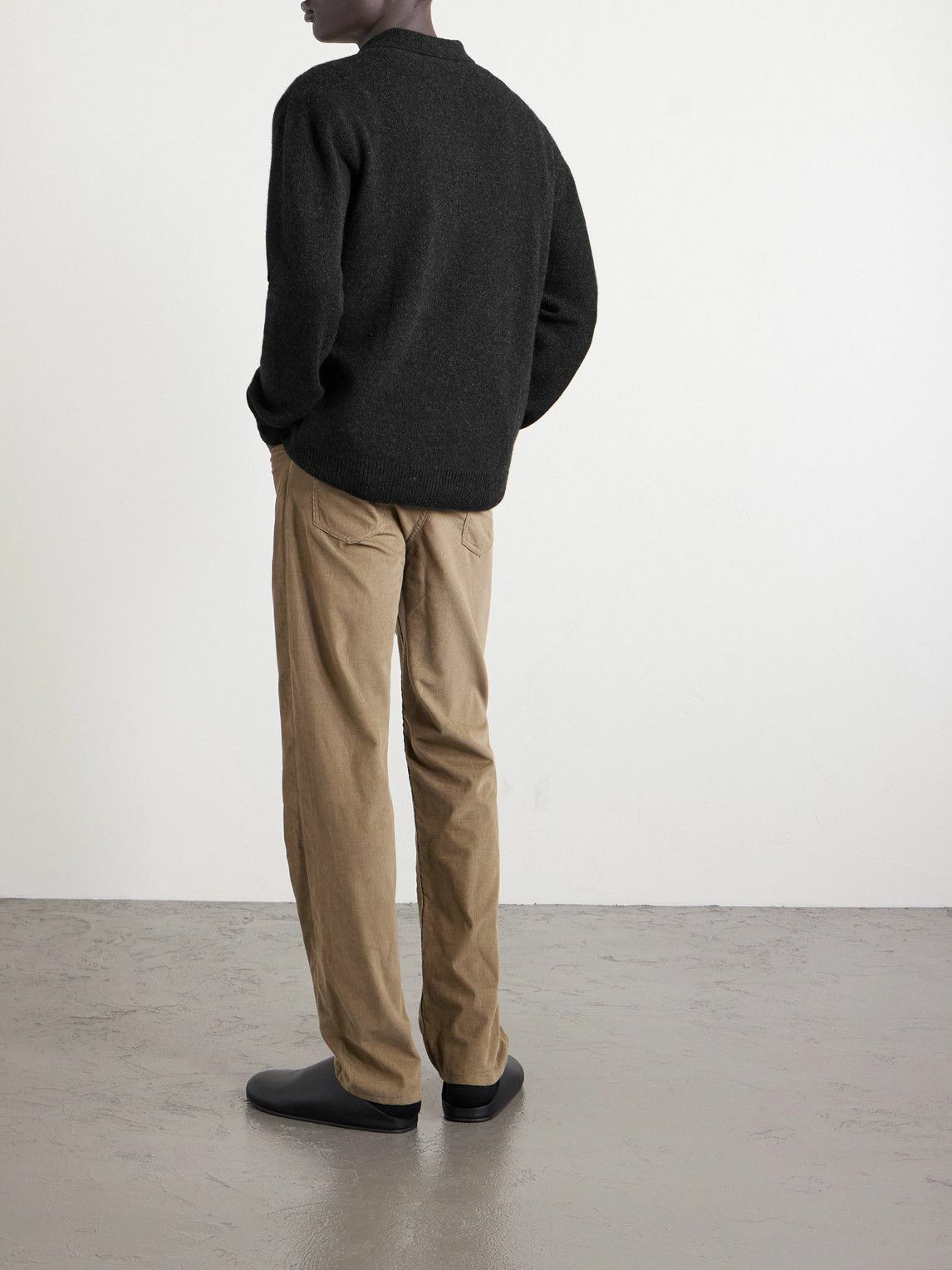 The Row - Leach Cashmere Polo Shirt - Black