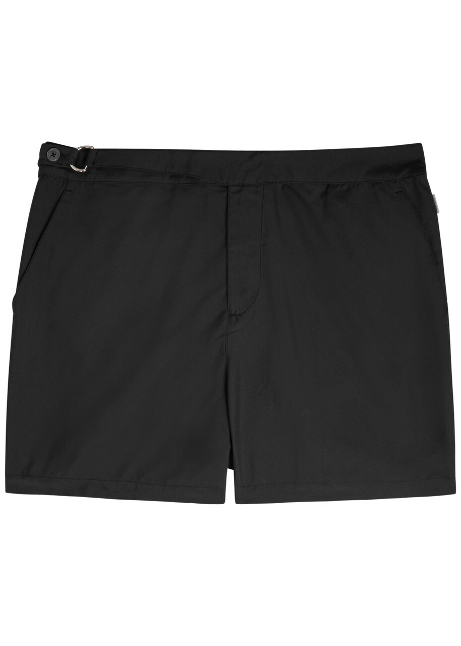 Gusari The Deia Printed Shell Swim Shorts Black