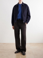 Anderson & Sheppard - Geelong Brushed-Wool Sweater - Blue