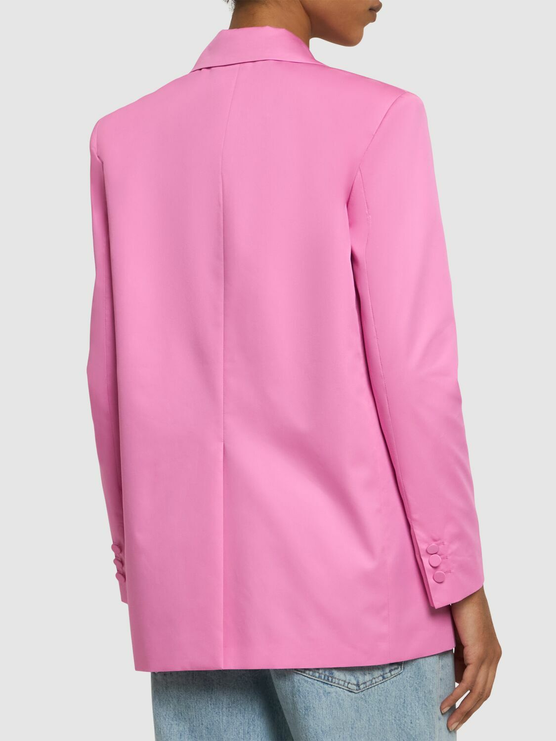 THE ANDAMANE Guia Cotton Satin Oversize Blazer The Andamane
