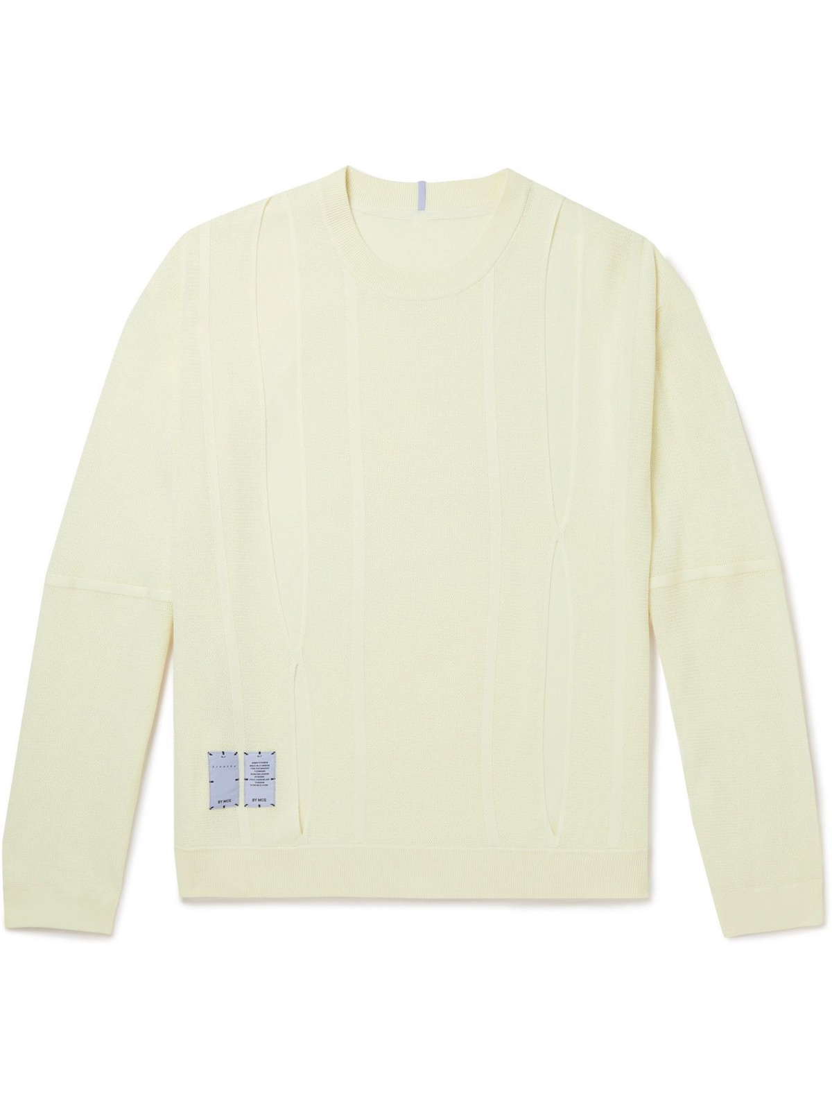 Breathe UV Pointelle Sweater in White McQ Alexander McQueen