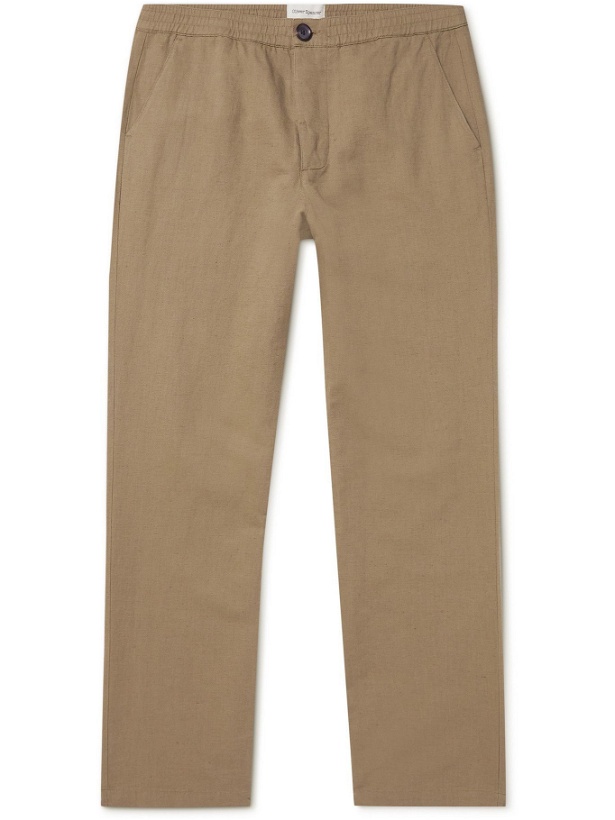 Photo: OLIVER SPENCER - Linen and Cotton-Blend Trousers - Neutrals