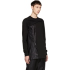 Rick Owens Black Panelled Crewneck T-Shirt