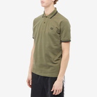 Fred Perry Men's Original Twin Tipped Polo Shirt in Uniform Green/Black