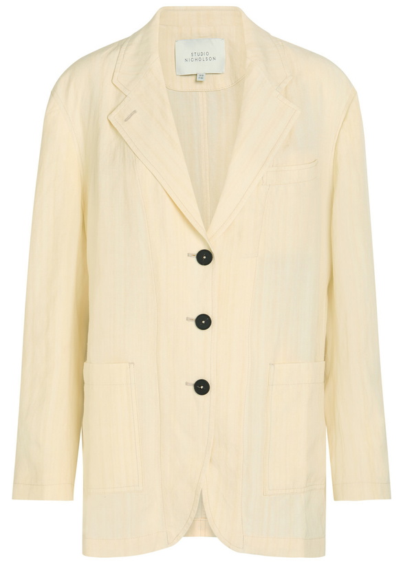 Photo: Studio Nicholson Washed Day Woven Blazer Off White