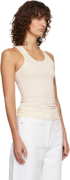WARDROBE.NYC Beige Ribbed Tank Top
