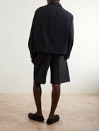 LOEWE - Logo-Embroidered Cotton-Blend Jacket - Black