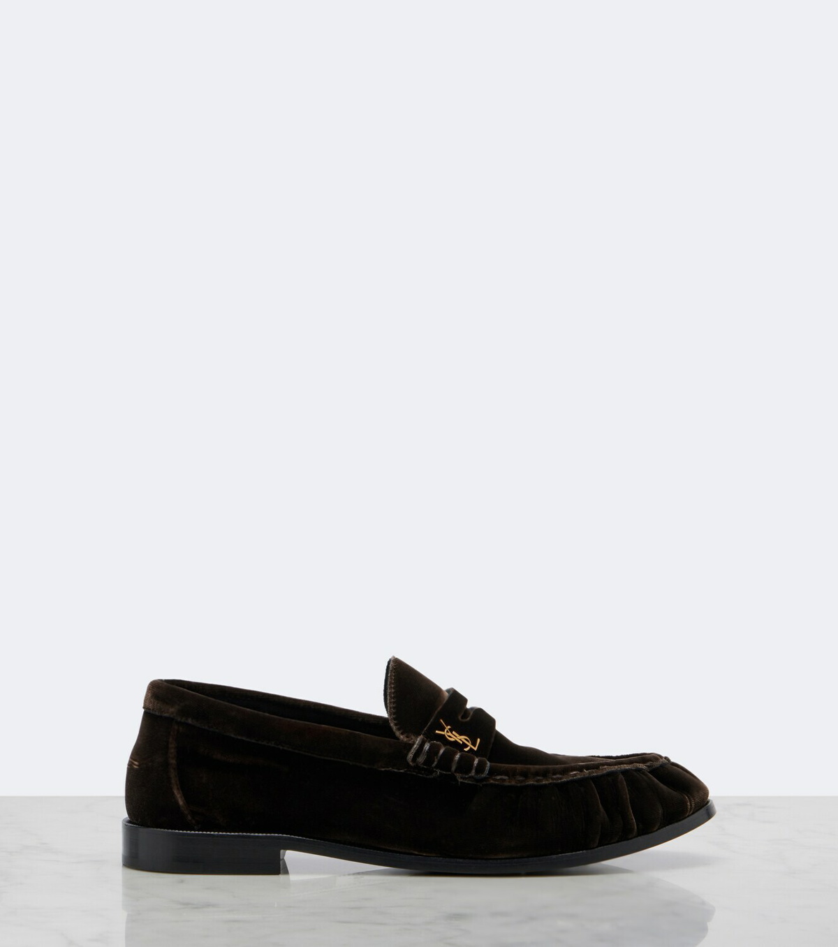 Saint Laurent Le Loafer velvet penny loafers
