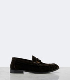 Saint Laurent Le Loafer velvet penny loafers