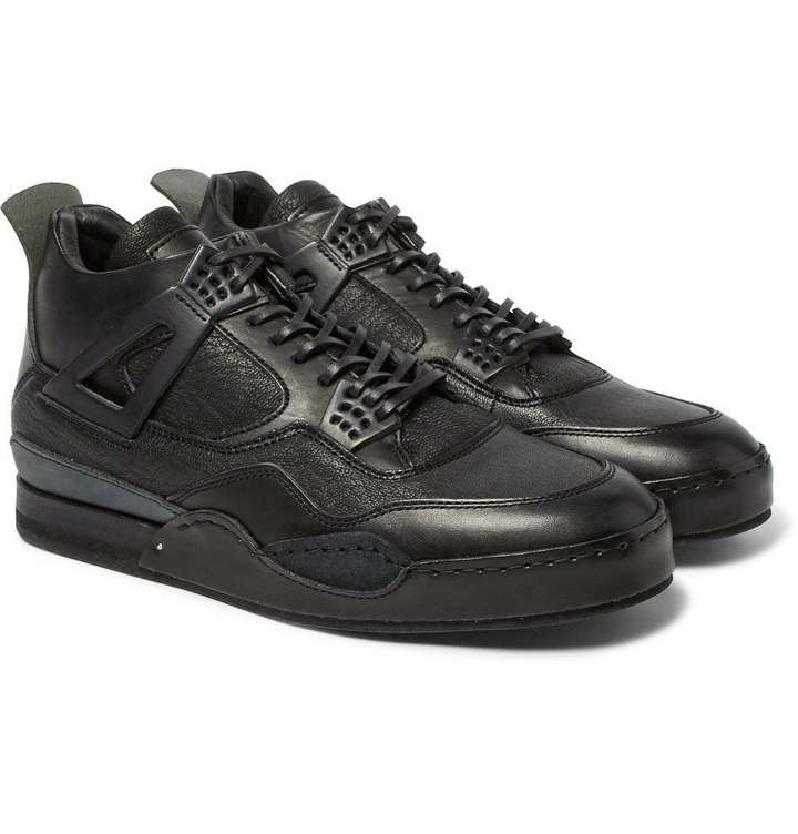 Photo: Hender Scheme - MIP-10 Nubuck-Trimmed Leather Sneakers - Men - Black
