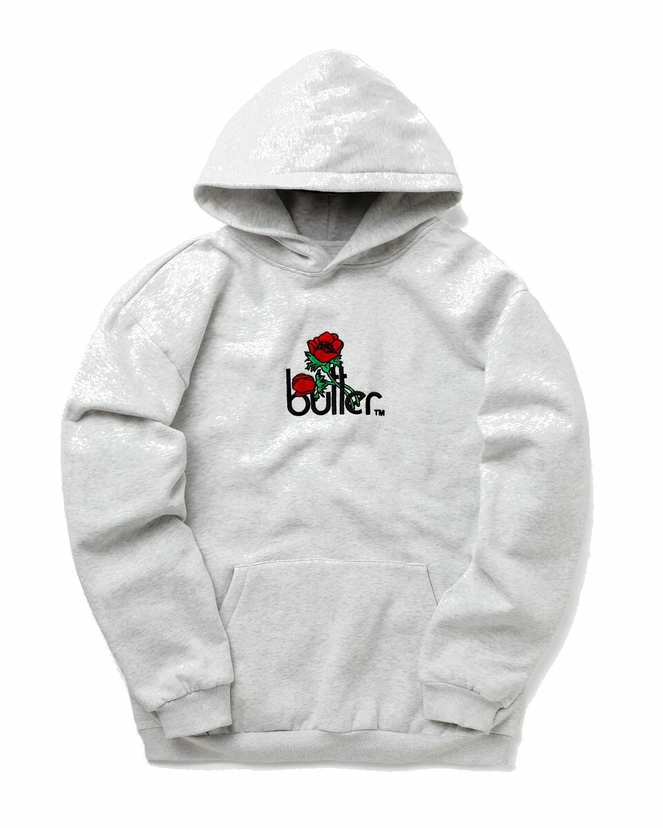 Photo: Butter Goods Windflowers Pullover Hood Grey - Mens - Hoodies