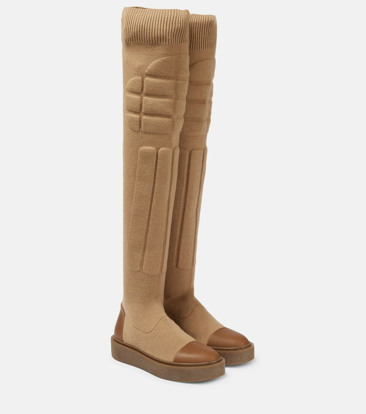 Max Mara ニーハイブーツ Max Mara - Woolin knit over-the-knee boots Max Mara