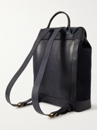 ANDERSON'S - Suede and Full-Grain Leather Backpack
