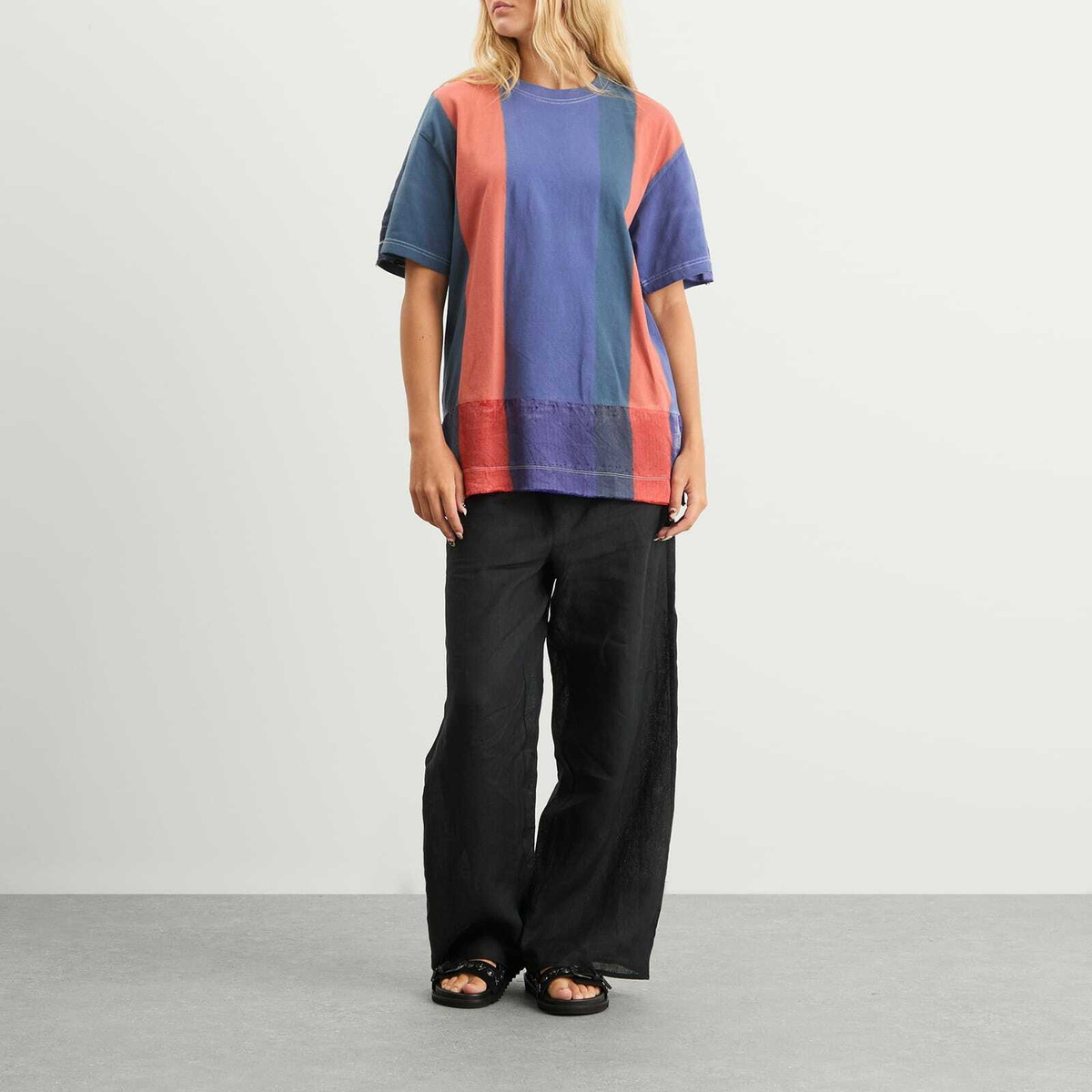 TOGA ARCHIVES Women's Panel T-Shirt in Blue