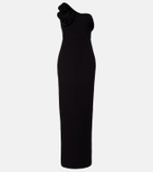 Roland Mouret Floral asymmetric corset gown