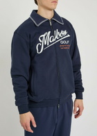 Malbon Maxewell Logo-print Cotton Sweatshirt Navy