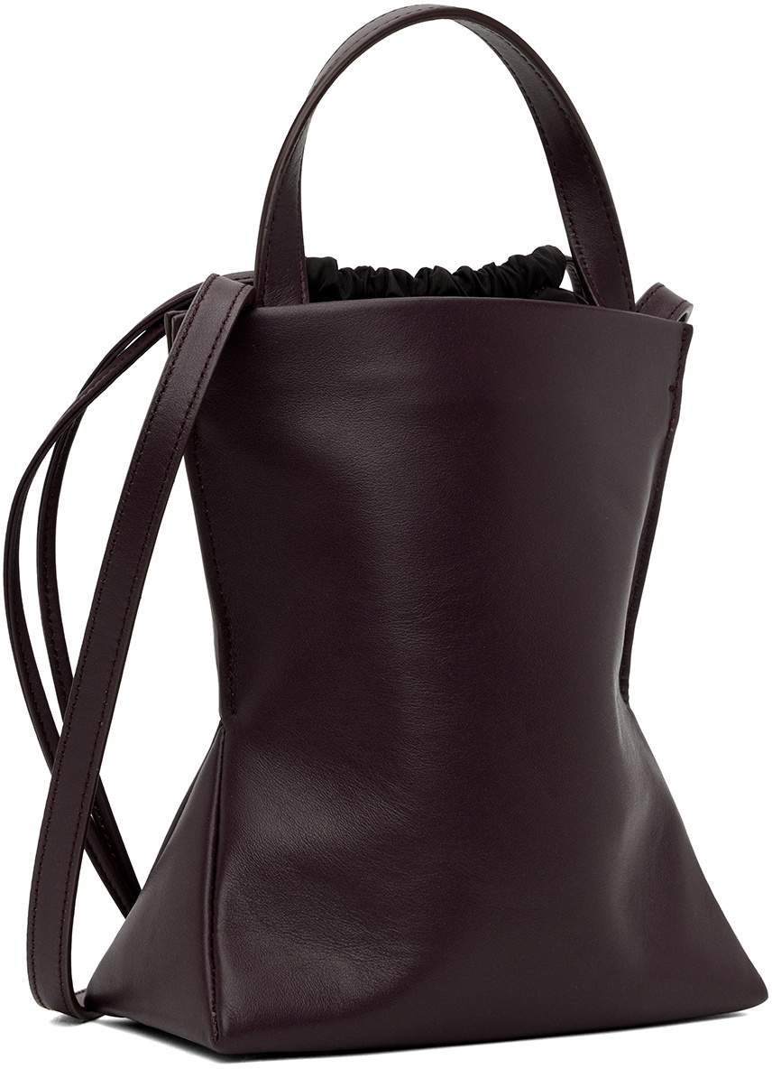 Aesther Ekme Mini Crushed Can Leather Bucket Bag - Black