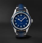 Montblanc - 1858 Automatic 40mm Stainless Steel and Leather Watch, Ref. No. 126758 - Blue