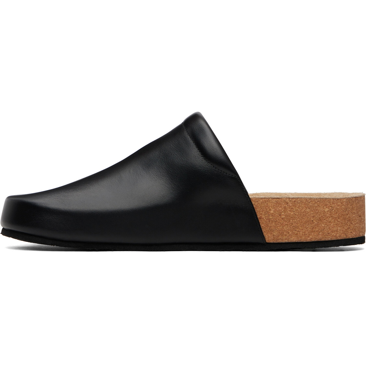 Balenciaga Black Scholl Edition Leather Mule Flats