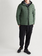 Stone Island - Logo-Appliquéd Quilted Cotton-Blend Shell Hooded Down Jacket - Green