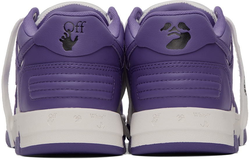 【送料&関税込】Off-White Oeri087 Amalfi3707 Purple - Unisex Off-White White & Purple Out Of Office Sneakers Off-White
