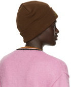 Awake NY Brown Script Logo Beanie