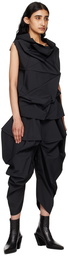 132 5. ISSEY MIYAKE Black Bubble Solid Trousers