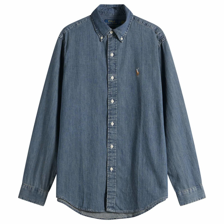 Photo: Polo Ralph Lauren Men's Button Down Shirt in Denim