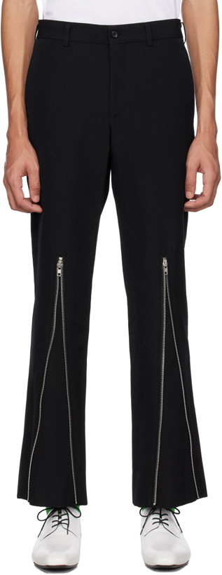 Photo: Comme des Garçons Homme Plus Black Zip Trousers