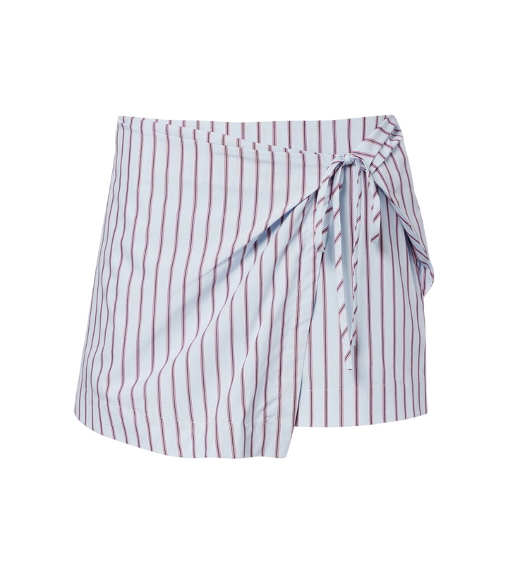 Photo: SIR Pinstripe cotton-blend wrap skirt
