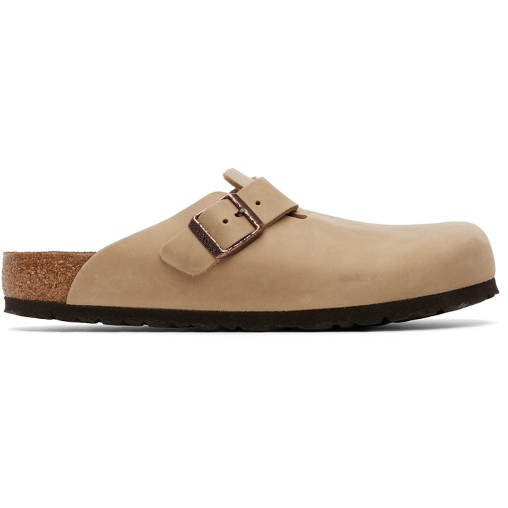 Photo: Birkenstock Beige Regular Boston Oiled Leather Loafers