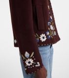Rixo Jude embroidered wool-blend jacket