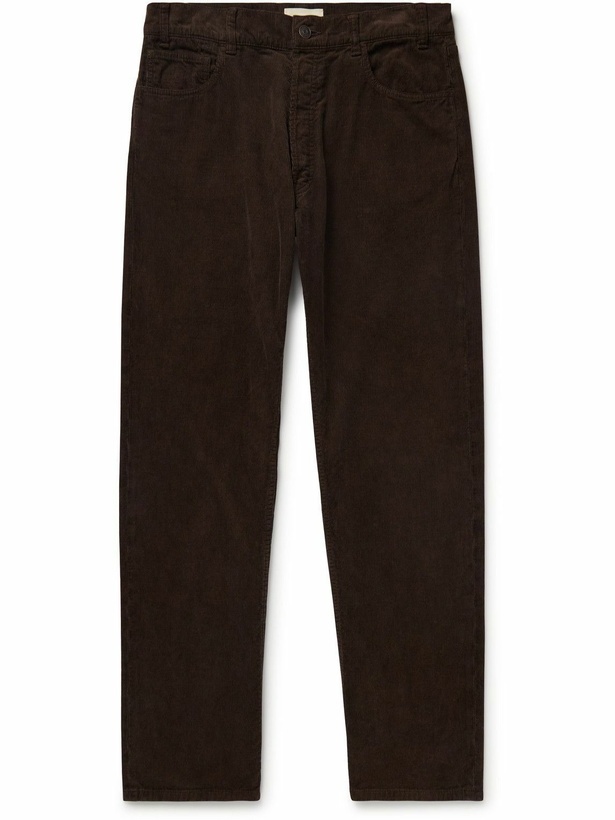 Photo: The Row - Burt Straight-Leg Cotton-Corduroy Trousers - Brown