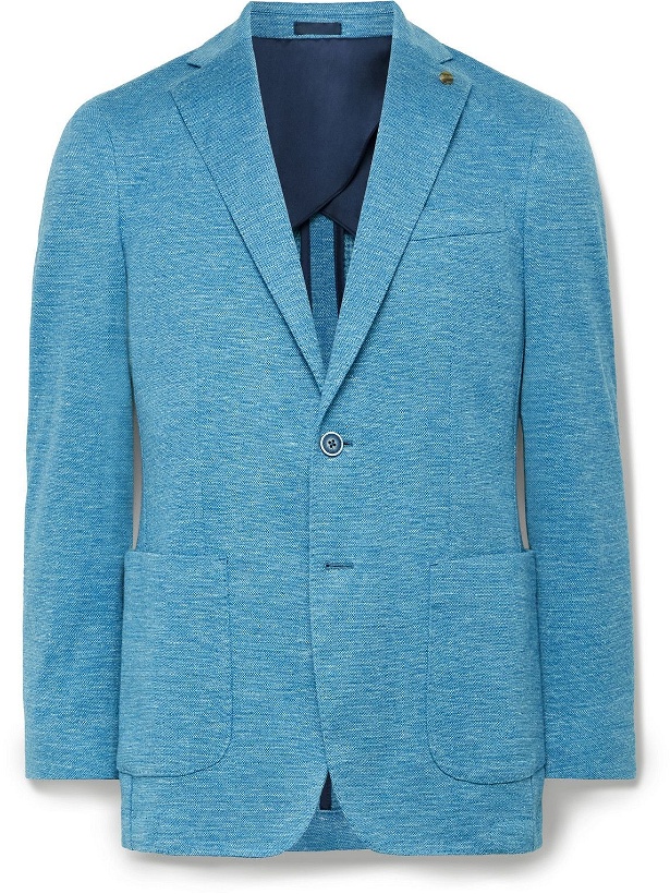 Photo: Peter Millar - Falls Slim-Fit Unstructured Wool, Silk and Linen-Blend Blazer - Blue