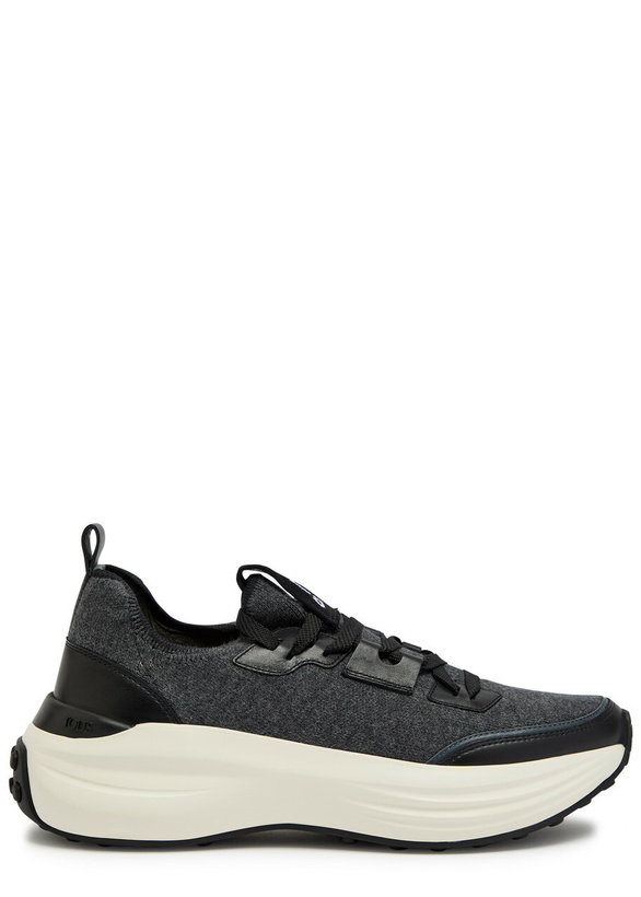 Photo: Tods Sportiva 81L Panelled Knit Sneakers Brown