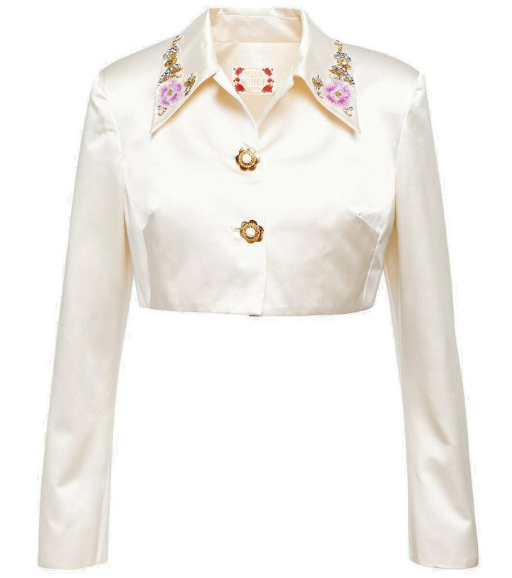 Photo: Miss Sohee Bridal embellished silk jacket and top set