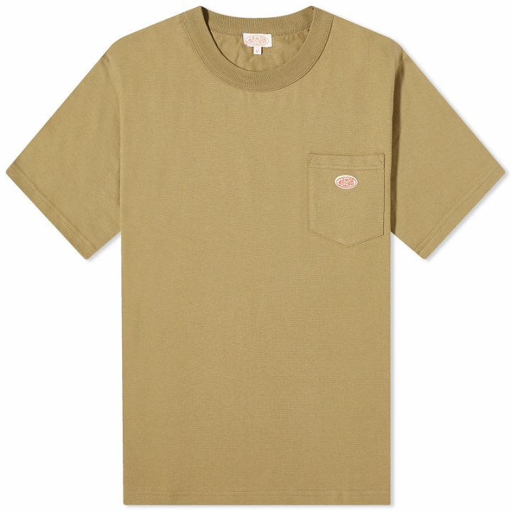 Photo: Armor-Lux Men's 79151 Logo Pocket T-Shirt in Olive