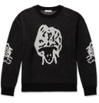 FLAGSTUFF - Wool-Blend Jacquard Sweater - Black