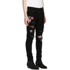 Amiri Black Art Patch Painted Jeans