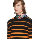 Paco Rabanne Black and Orange Sailor Sweater