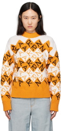 Marni Orange & Off-White 3D Blocks Sweater