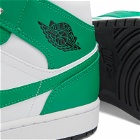 Air Jordan Men's 1 Mid Sneakers in Lucky Green/Black