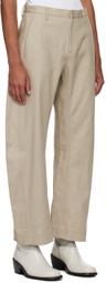 Dion Lee Beige Arch Trousers