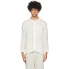 Homme Plisse Issey Miyake White Edge Shirt