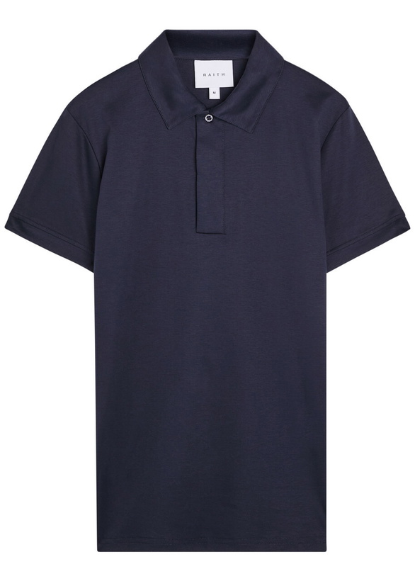 Photo: Raith Santi Mercerized Cotton Polo Shirt Navy