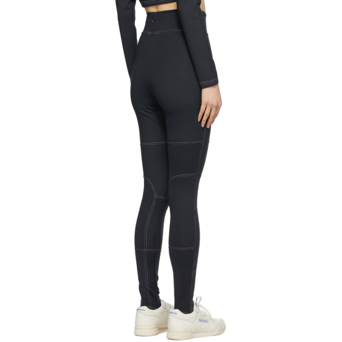 Pyer Moss Black Patch Work Legging